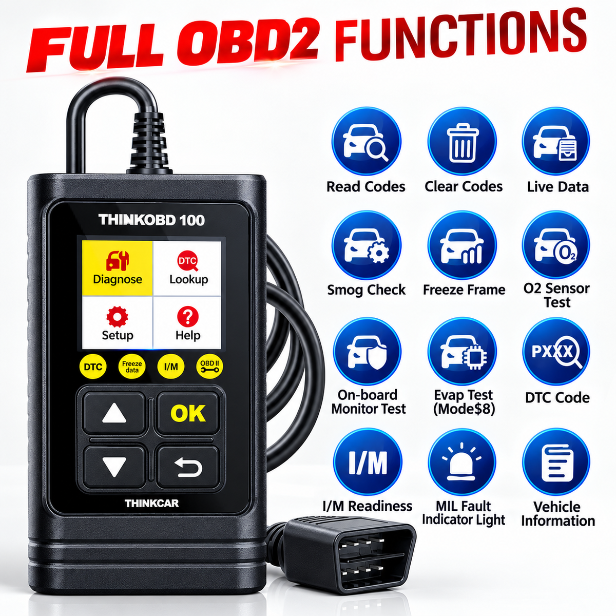 OBD2 Scanner Check Engine Light OBD Code Reader Car Diagnostic Auto Scan Tool US