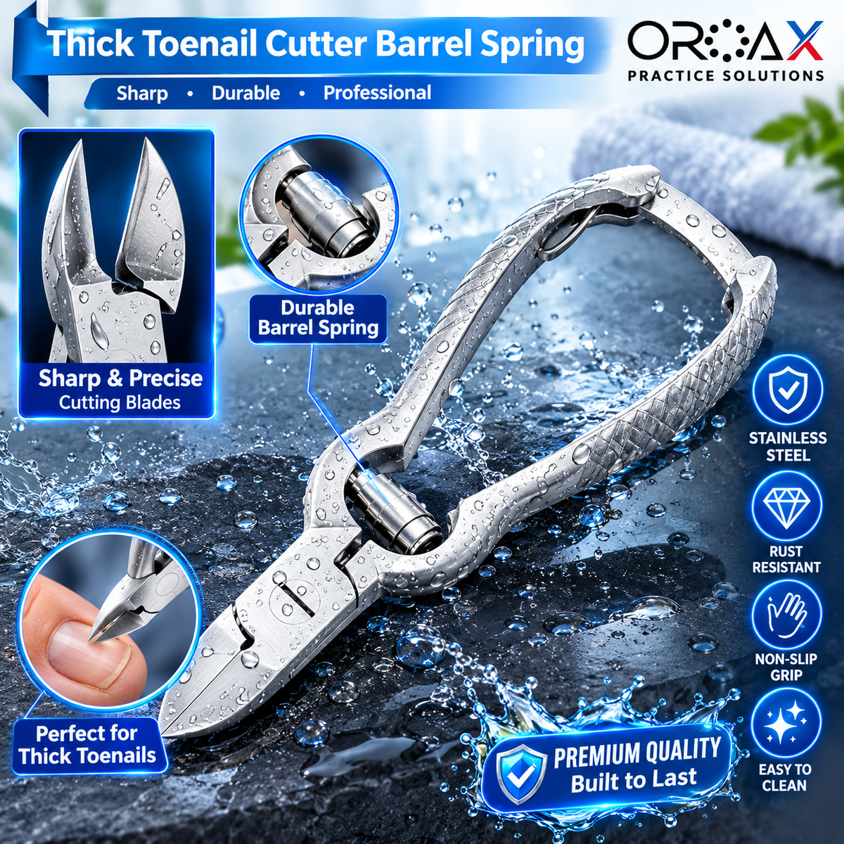 Best Toe Nail Clippers Toenail Heavy Duty Thick Nails Side Pro-Cuts Podiatrist