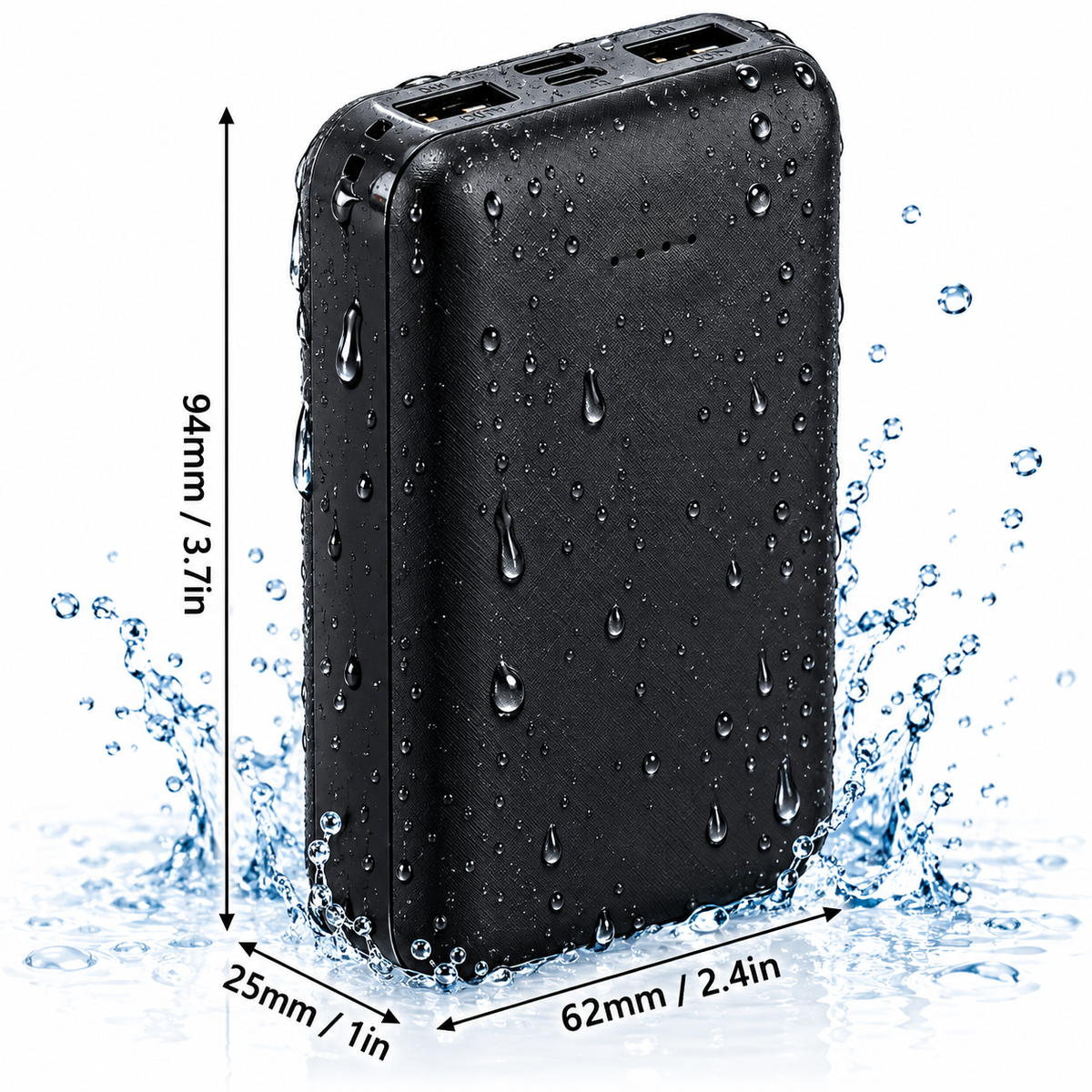 5V Power Bank 10000mAh Battery Pack DC USB Type C Output Portable Charger Fo HOT