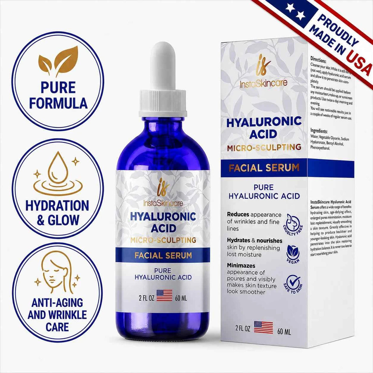 Hyaluronic Acid Anti-Aging Face Serum – 2oz