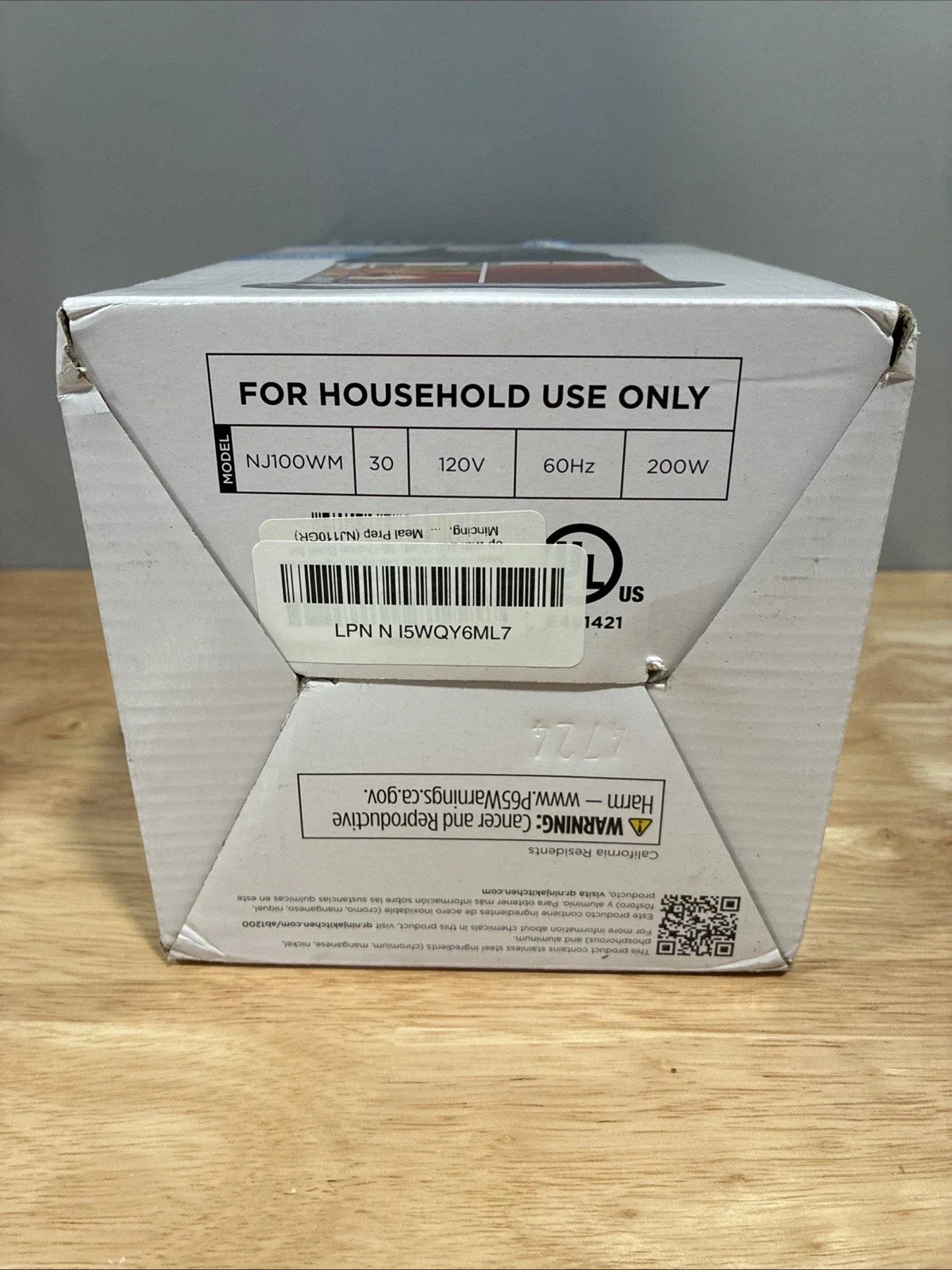 Ninja Food Chopper Express Chop, 16-Ounce Bowl for Mincing NJ100GR Open Box
